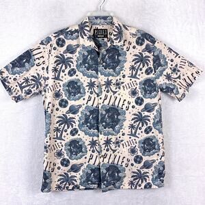The Pixies Shirt Mens M Blue Palms Monkey AOP Hawaiian Aloha 90s Alt Rock Band